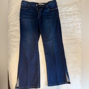 Tahari Dark Blue Flare Jeans